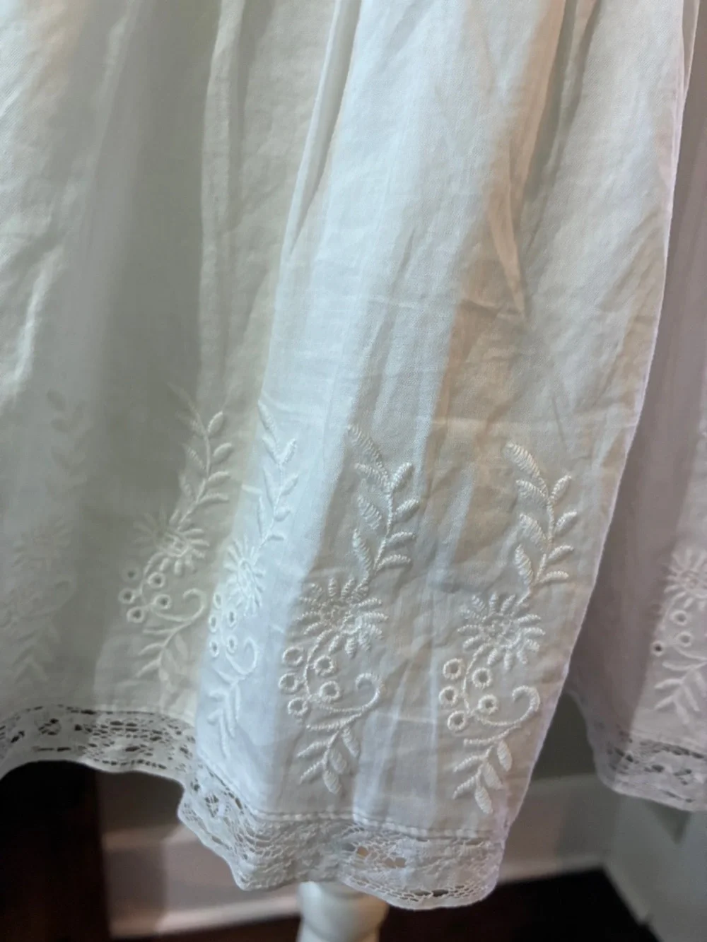 LoveShackFancy x Target Talulah in White Pintuck Yoke Lace Trim Dress XS - Picture 9 of 9
